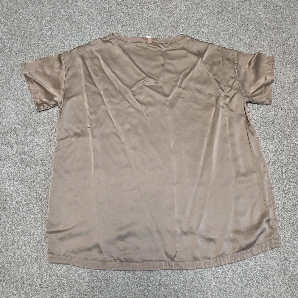 Lunya Washable Silk Women's Pajama Set Size M Otium Tan Read Lounge Sleepwear - Picture 6 of 12